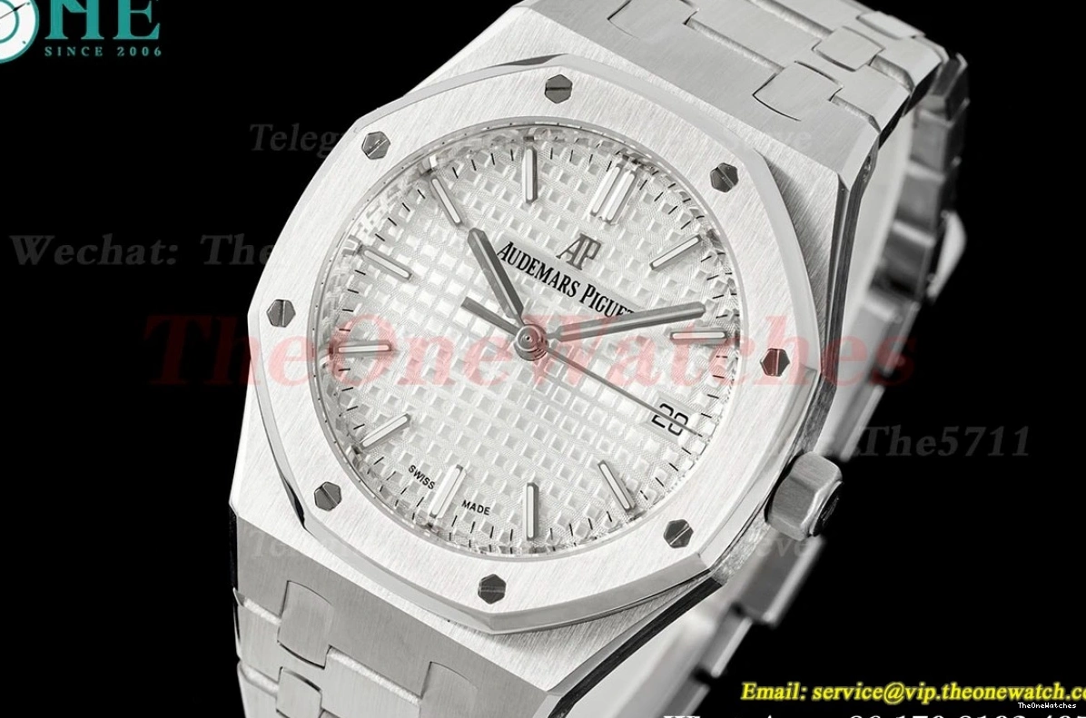 Royal Oak ZF 77350 Ladies SS A5800 White 34mm SS 0105